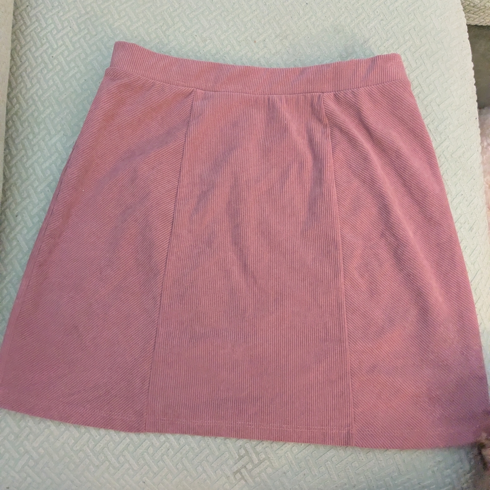Rachel Pink Corduroy Mini Skirt